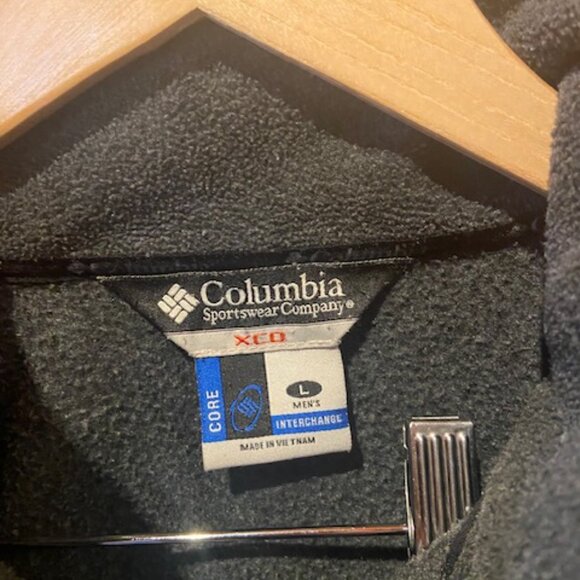 Mens Large Columbia Fleece Jacket Gray Black Size L - Picture 4 of 6
